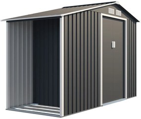 Furnigo Casuță de grădină 278x127x195 cm - gri închis