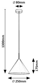 Pendul design industrial Jarod alb