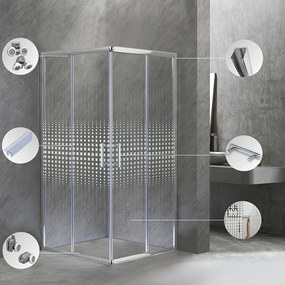 Cabină de duș pătrată Spirit Matrix 90x90