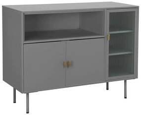 Vitrină gri din metal 104x80 cm Rosalie – Støraa