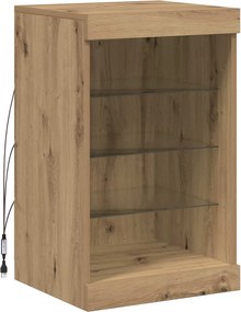 vidaXL Bufet LED Stejar Artizanal 41 x 37 x 67 cm Lemn compozit