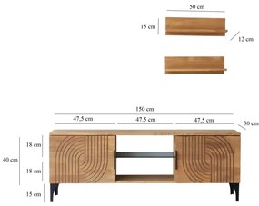 Comoda TV Lidya - Oak