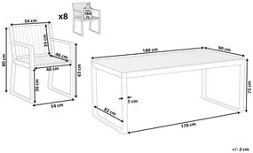Set mobilier de grădină Saffiya (lemn salcâm deschis) . 1075796