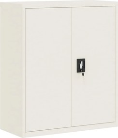 vidaXL Fișet, alb, 90x40x105 cm, oțel