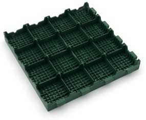 Placi de plastic perforat Linea Combi 40 x 40 x 4,8 cm, verde