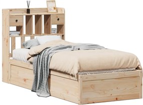 vidaXL Cadru de pat fără saltea, 75x190 cm, lemn masiv de pin