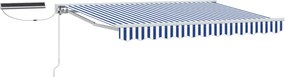 vidaXL Cort electric retractabil Albastru și Alb 2,5 x 2 m