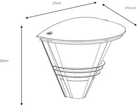 Lucide 11812/01/30 - Aplica perete exterior LIVIA 1xE27/60W/230V negru