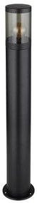 Stalp mediu pentru exterior design modern IP44 Xeloo negru, fumuriu