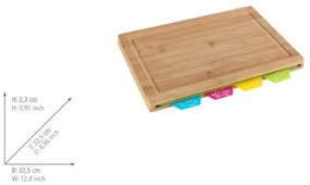 WENKO 53064100 - Tocător 32,5 x 22,5 cm maro/multicolor