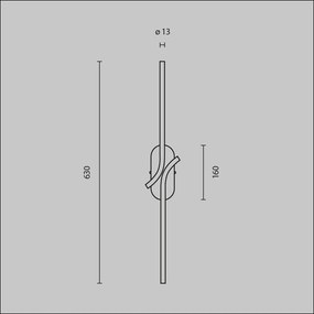Aplica LED ambientala design minimalist Renaissance gri/alama