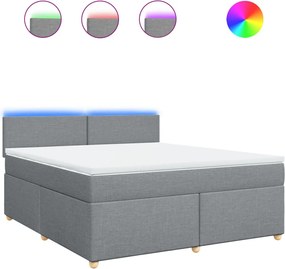 vidaXL Pat continental, gri deschis, 180x200 cm, material textil