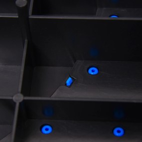 HOMCOM Aerobic Fitness Step, Stepper reglabil la 3 inaltimi 10-15-20 cm pentru antrenament acasa si la sala, albastru si negru