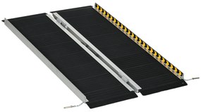 Rampă HOMCOM pentru Scaune cu Rotile, Pliabilă, din Aluminiu, Suportă 272KG, 122Lx73l cm | Aosom Romania