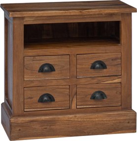 vidaXL Dulap de depozitare natural 60 x 30 x 60 cm Lemn solid de tec