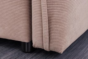 Canapea extensibila, Catifea Raiata, Taupe, APARTMENT 215cm A-44502 VC