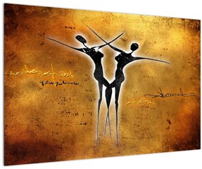 Tablou perechii dansând pictate (90x60 cm)