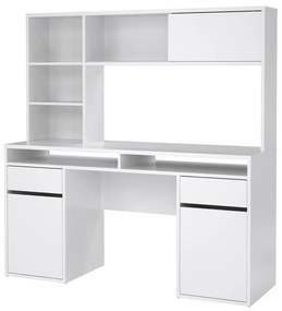 Birou Felix LUX, alb lucios