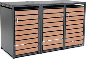 Carcasă pentru 3 coșuri de gunoi 120l sau 240l Bremen CoverTech