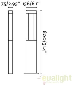 STALP LED ILUMINAT EXTERIOR NANDA H50cm 71217