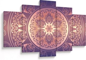 Tablou - Mandala pe gradient violet (150x105 cm)