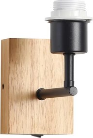 BRILAGI - Lampă de perete NUBILA WOOD 1xE27/25W/230V stejar/negru/gri deschis