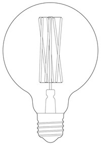 Bec LED/cu filament E27, cu lumină caldă cu intensitate reglabilă 6 W Elva – tala