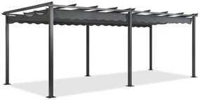 Pergolă de terasă independentă Tenerife 3 x 6 m gri