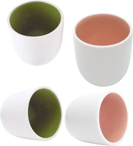 Set 4 Pahare Cafea Novum 150ml (Verde, Corai)