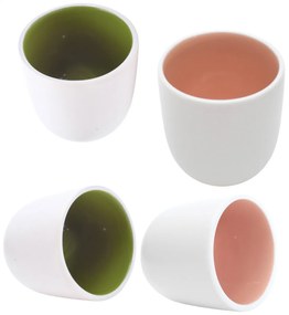Set 4 Pahare Cafea Novum 150ml (Verde, Corai)
