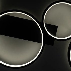 BRILAGI - Plafonieră LED ECHO, 60 W, 230 V, 4000 K, 45 x 110 cm, neagră