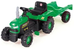 Tractor cu pedale și remorcă pentru copii Dolu, verde