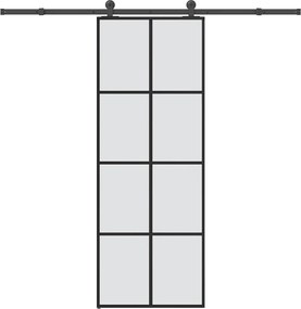 vidaXL Ușă glisantă cu set feronerie, 76x205 cm, sticlă ESG/aluminiu