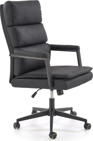 Scaun birou ADRIANO 2, negru, piele ecologica, 65x70x104-110 cm