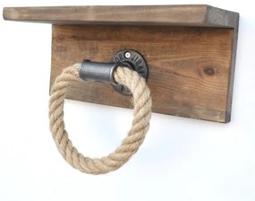 Suport de prosoape cu raft BORURAF 14x30 cm molid