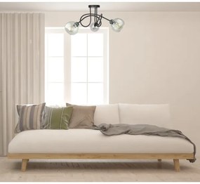 Lustră aplicată EVIE 3xE27/60W/230V negru/transparent