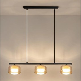 Brilagi - Lustră suspendată pe cablu AURA LUX 3xGX53/30W/230V negru/auriu
