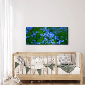 Tablou cu flori albastre (120x50 cm)