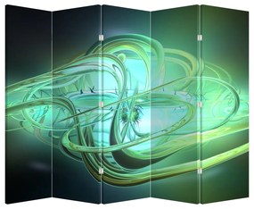 Paravan - Abstracție verde (210x170 cm)