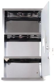 HOMCOM Dulap pentru Medicamente, din Inox, Ușor de Curățat, 50x30x18 cm, Argintiu | Aosom Romania