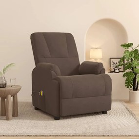 3073836 vidaXL Fotoliu de masaj electric, maro, piele întoarsă ecologică