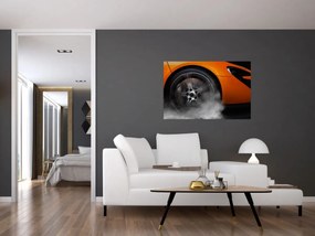 Tablou - Mașină sport portocalie (90x60 cm)