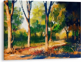 Tablou - Pădure de vară însorită, pictură (70x50 cm)