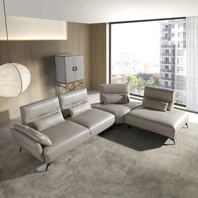 Coltar 5 locuri, Spatar Reglabil, Sezlong Dreapta, Cowhide sand