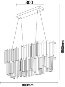 Brilagi - Candelabru suspendat cu cablu PLAZA 10xE14/40W/230V