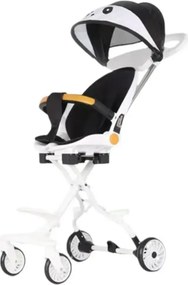 Carucior sport pliabil cu scaun rotativ, NBW, copertina detasabila UV, 6-36 luni, Alb