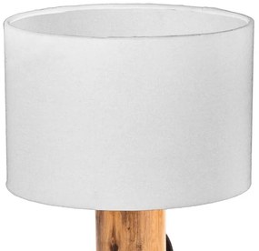 Veioza/Lampa de masa design natural lemn NORIN