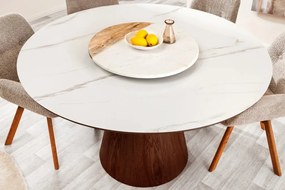 Masa rotunda, Ceramica Alba, Furnir Nuc, UNIQUE 120cm A-45144 VC