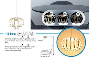 Lustra LED suspendata moderna RIBBON nisip