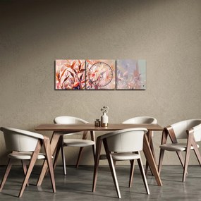 Tablou - Pictura pastel toamnă (cu ceas) (90x30 cm)